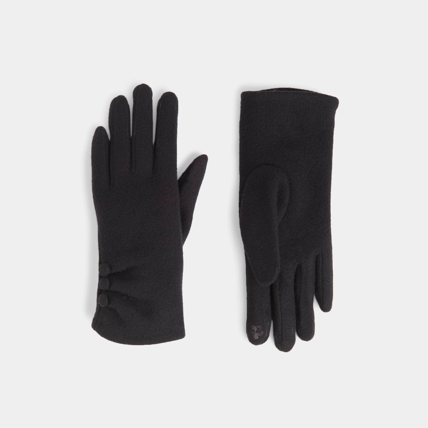 Chic Button Detail Touchscreen Gloves