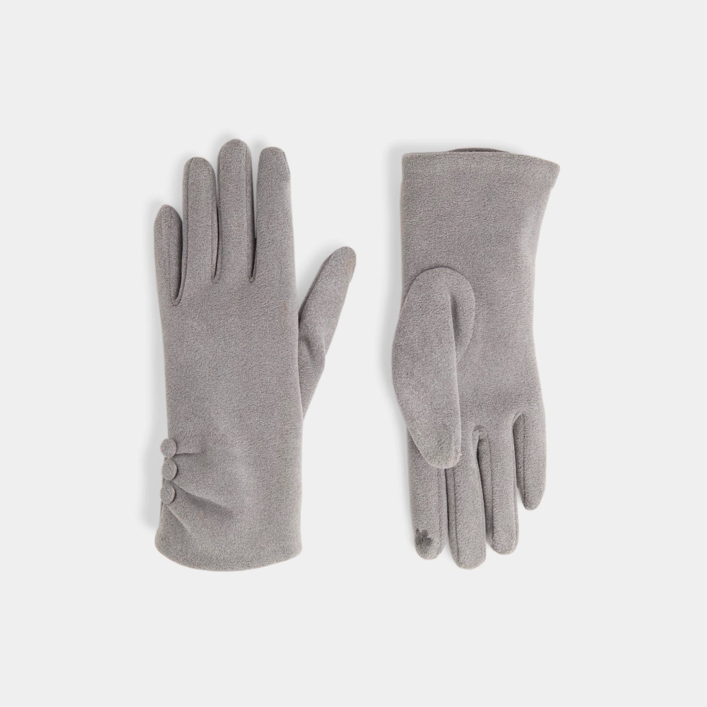 Chic Button Detail Touchscreen Gloves