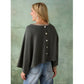 Lightweight Brushed Wrap with Buttons
