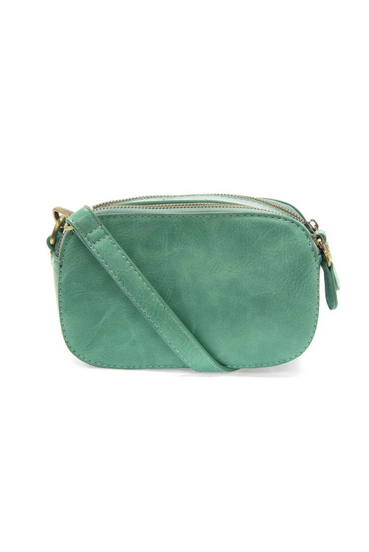 True Turq Layne Double Zip Mini Camera Crossbody