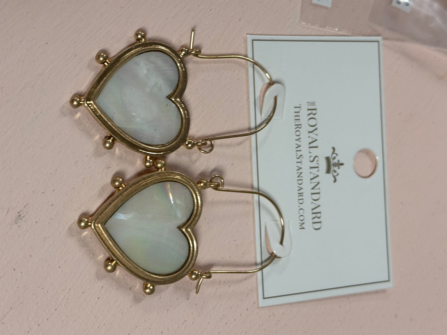 Pearl Heart Earrings