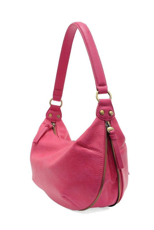 Joy Susan Magenta Yvette Expandable Zip Hobo/ Crossbody