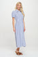 Aegean Stripe Shirt Midi Dress