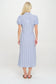 Aegean Stripe Shirt Midi Dress