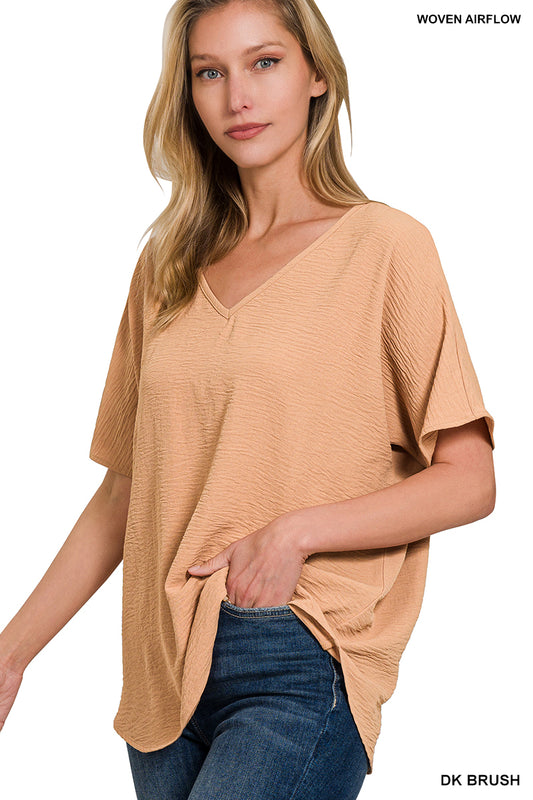 Easy Flowing Dk Brush Airflow Blouse