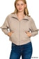 Ash Mocha Soft scuba full zip jacket