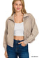 Ash Mocha Soft scuba full zip jacket