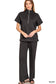 Black Scuba high neck half zip top & pants set
