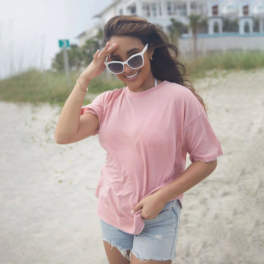 Royce Pink vintage poncho top