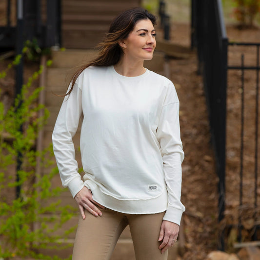 Royce longsleeve poncho top - Ivory