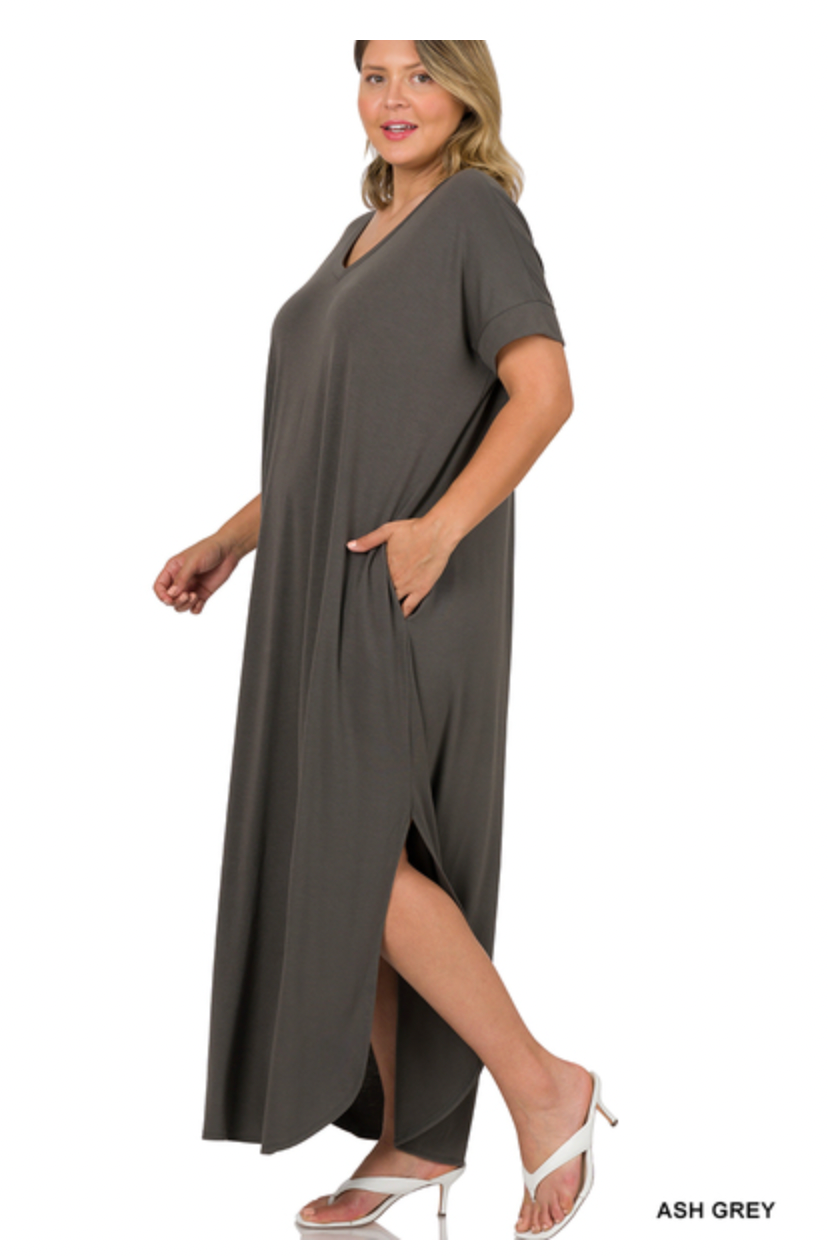 Zenana Gray Dress Plus