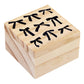 Treasure Box Bow Earring - Bows: Pine Wood, Zinc Alloy, Glass / 0.35 W x 1.2 H, Box: 2 SQ x 1.25 H