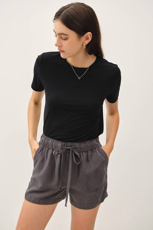 TENCEL SHORT : Charcoal