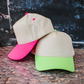 Canvas Solid Bill Magna Pony® Cap: Neon Pink