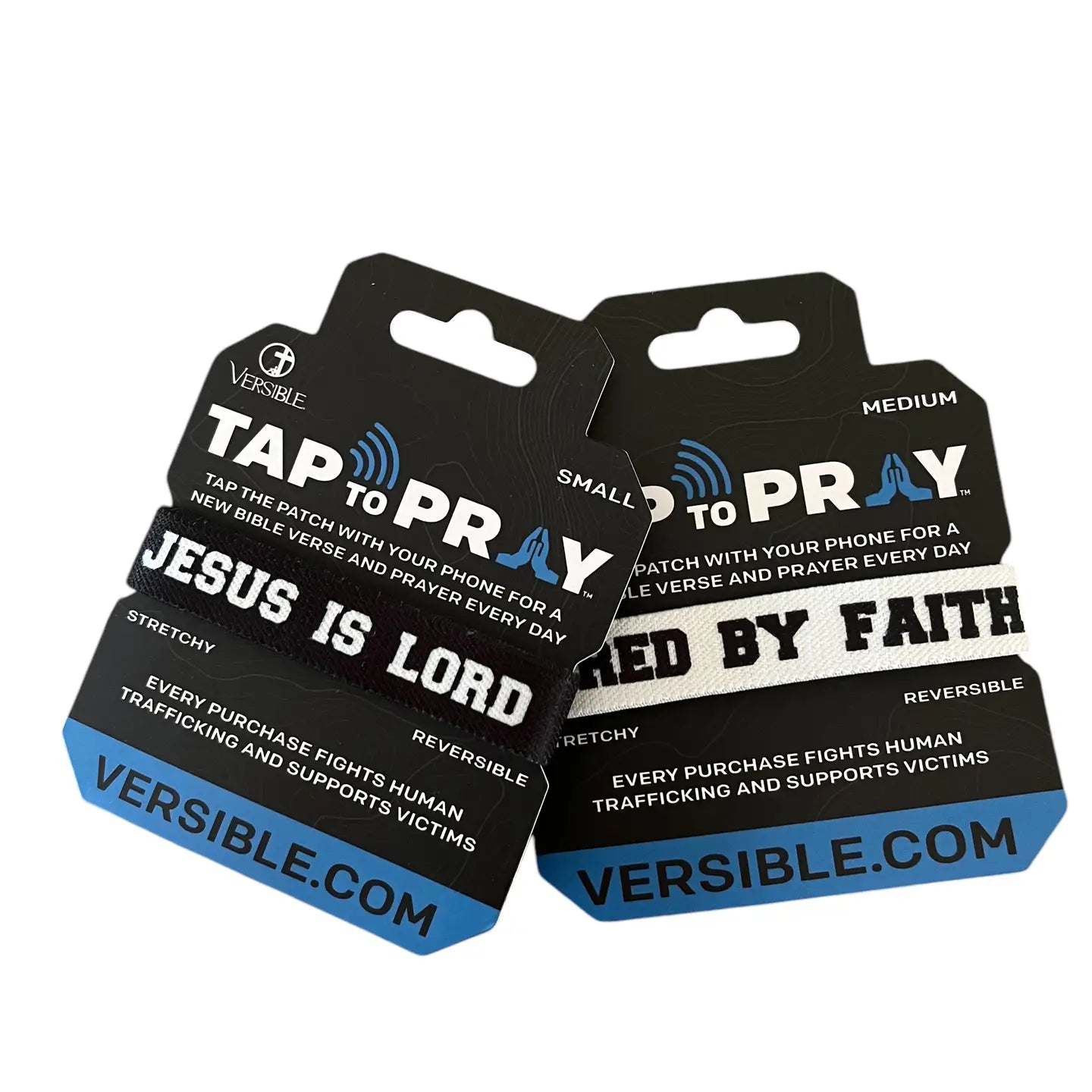 Tap to Pray stretch bracelets