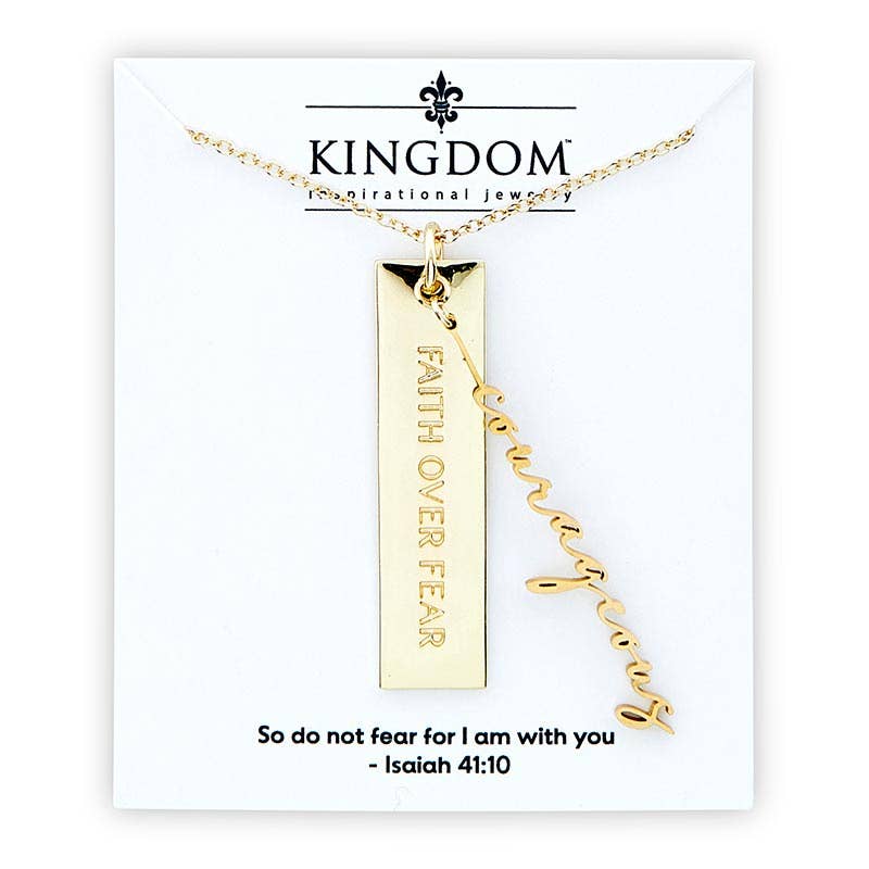 Name Plate Necklace - Courageous