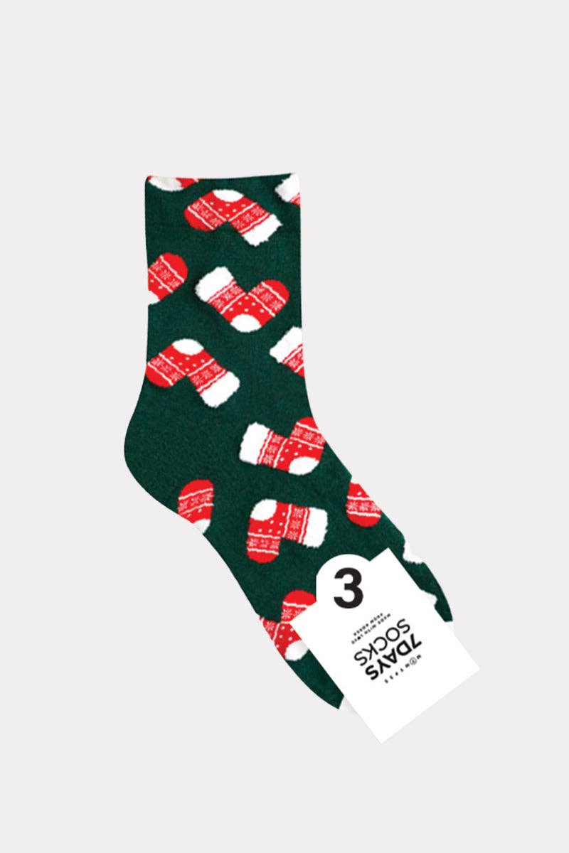 Women's Crew Merry Snowing Socks: KW-C-147-2