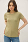 BAMBOO/MODAL BASIC ROUND NECK T-SHIRT: NATURAL