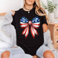 Patriotic Bow DTF Transfer | Ready to Press | Americana DIY Heat Transfer: Universal Color Design / 11inch