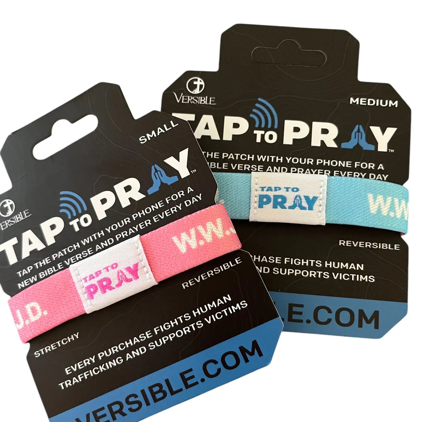 Tap to Pray stretch bracelets
