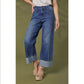 Bambu Soft Wide Ankle with Front Seam: Medium Denim