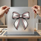 Baseball Bow | DTF Transfer Ready to Press | Sports Fan DIY Heat Transfer: Universal Color Design / 11inch