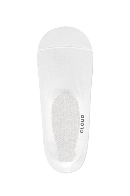 CLOUD Ankle No Show Socks: White / S