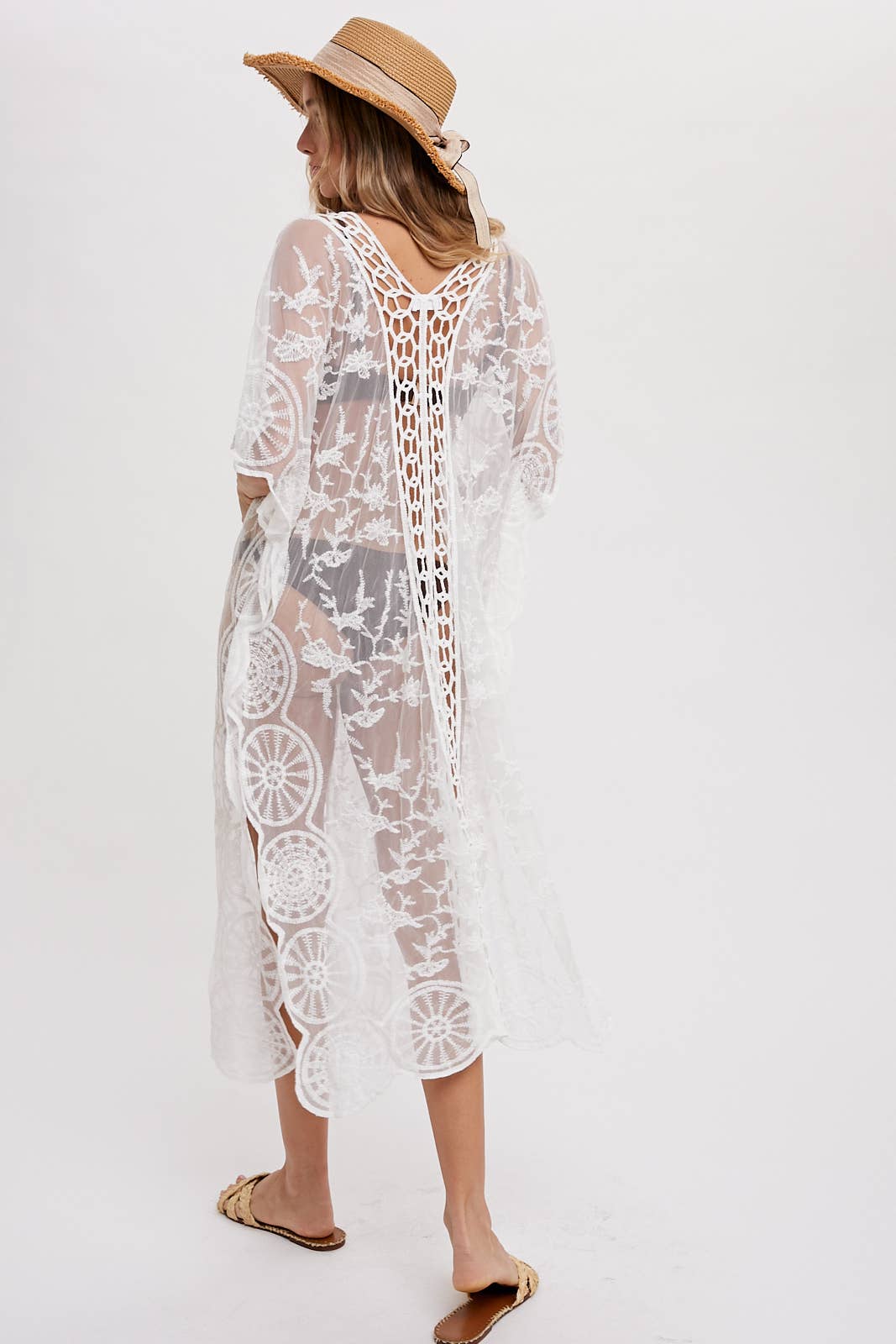 Bluivy BOHO LACE KAFTAN: NATURAL