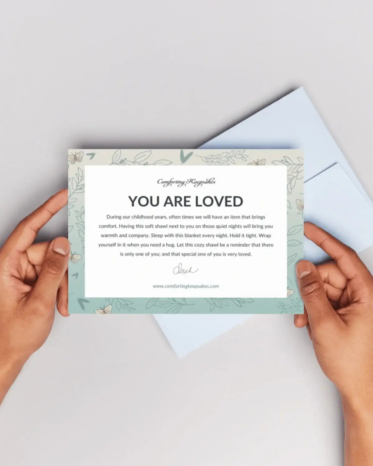 You are Loved Knit Chenille Prayer Shawl Wrap Throw Blanket