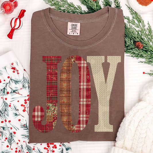Faux Quilted Joy DTF Heat Transfer: Adult