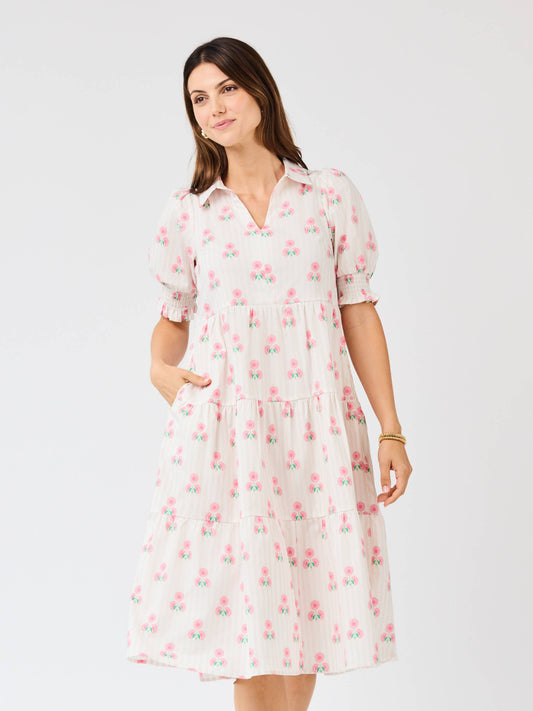 Molly Dress | Sweetbriar Stripe Pink