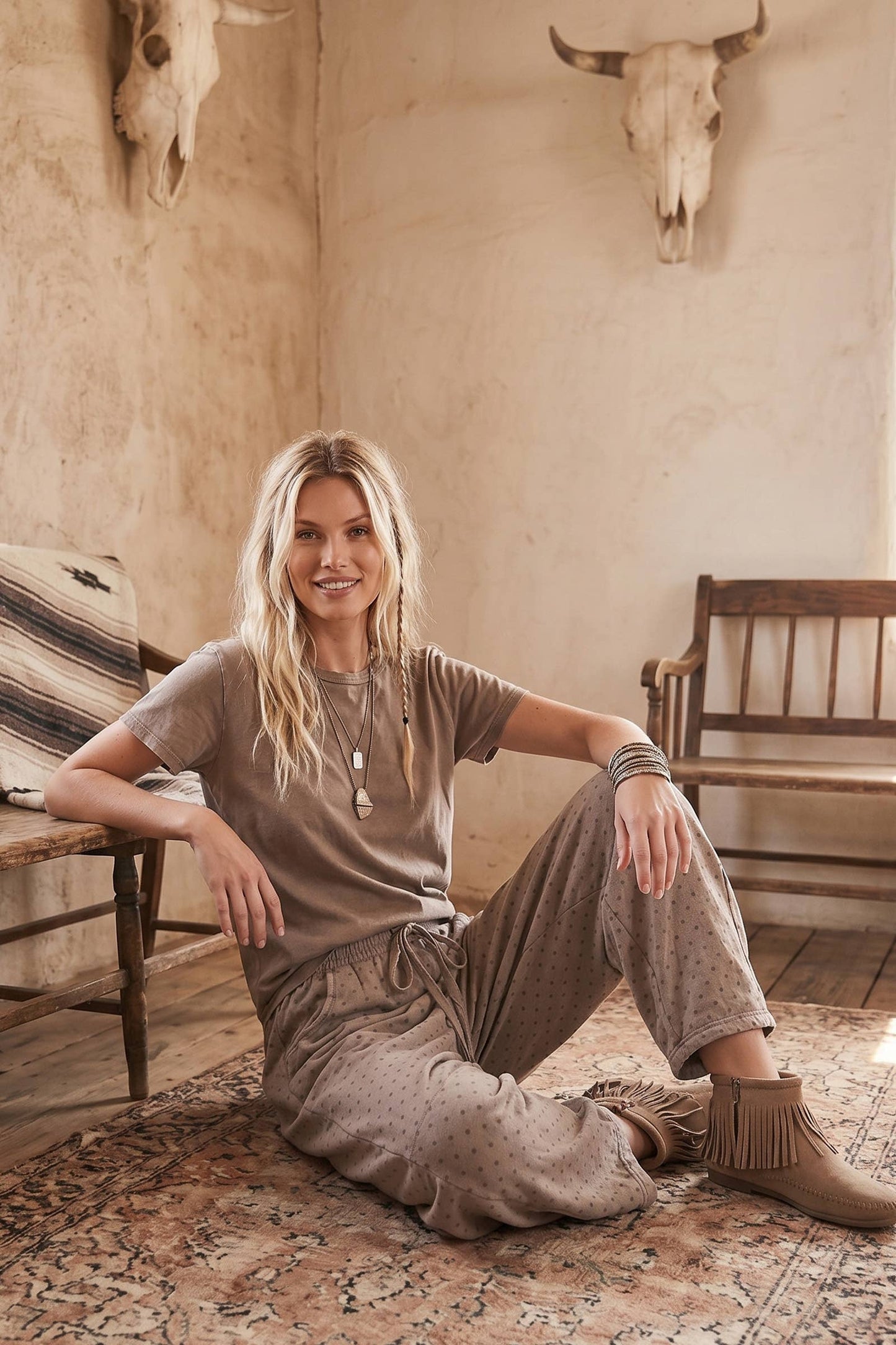 Oversized Scuba Barrel Lounge Pants: BROWNISH GREY