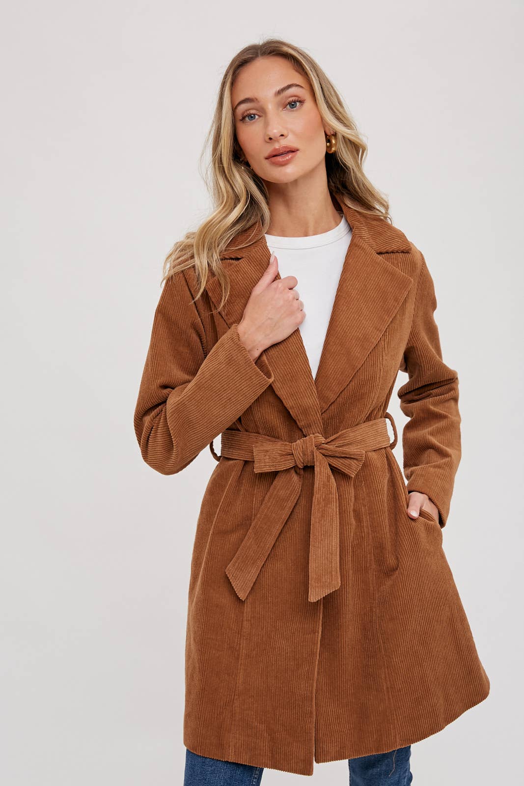 Bluivy CORDUROY JACKET: CAMEL