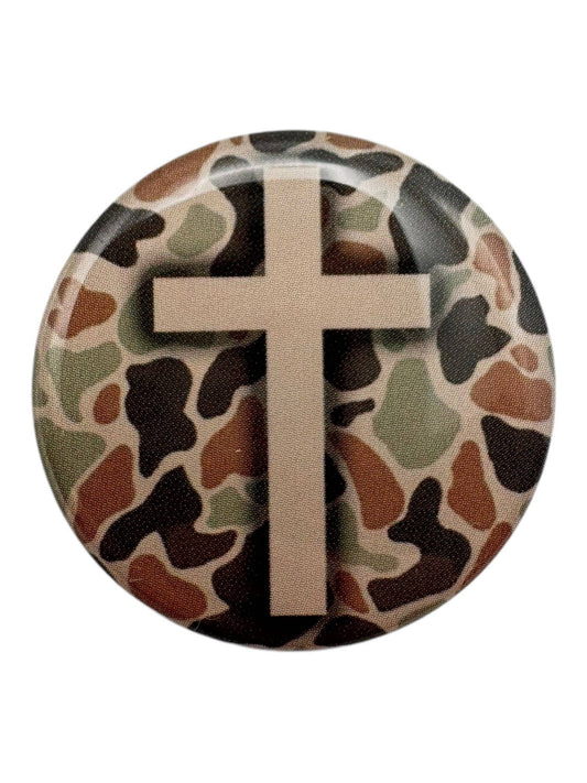 Tap To Pray - Prayer Tag Stickers: River Rock Camo + Cross