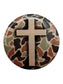 Tap To Pray - Prayer Tag Stickers: Tree Bark Camo + Cross