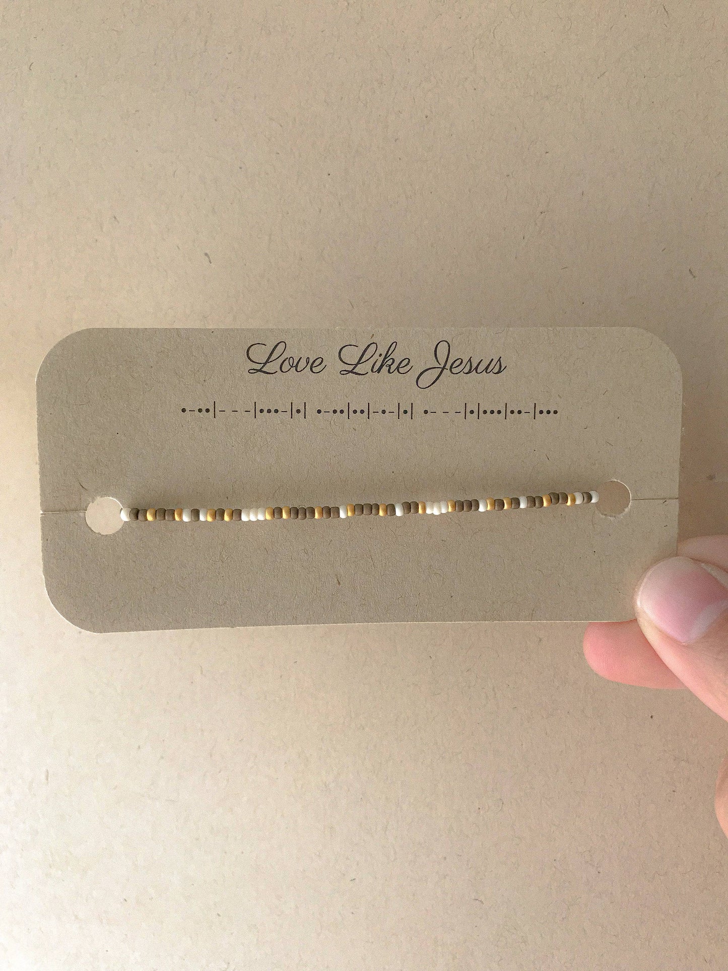 Love Like Jesus Morse Code Bracelet: Large