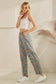 Mineral Washed Floral Denim Barrel Pants: DK DENIM