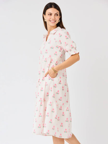 Molly Dress | Sweetbriar Stripe Pink