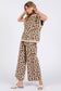 LEOPARD PRINT SCUBA TOP AND PANTS SETS: BROWN MULTI /