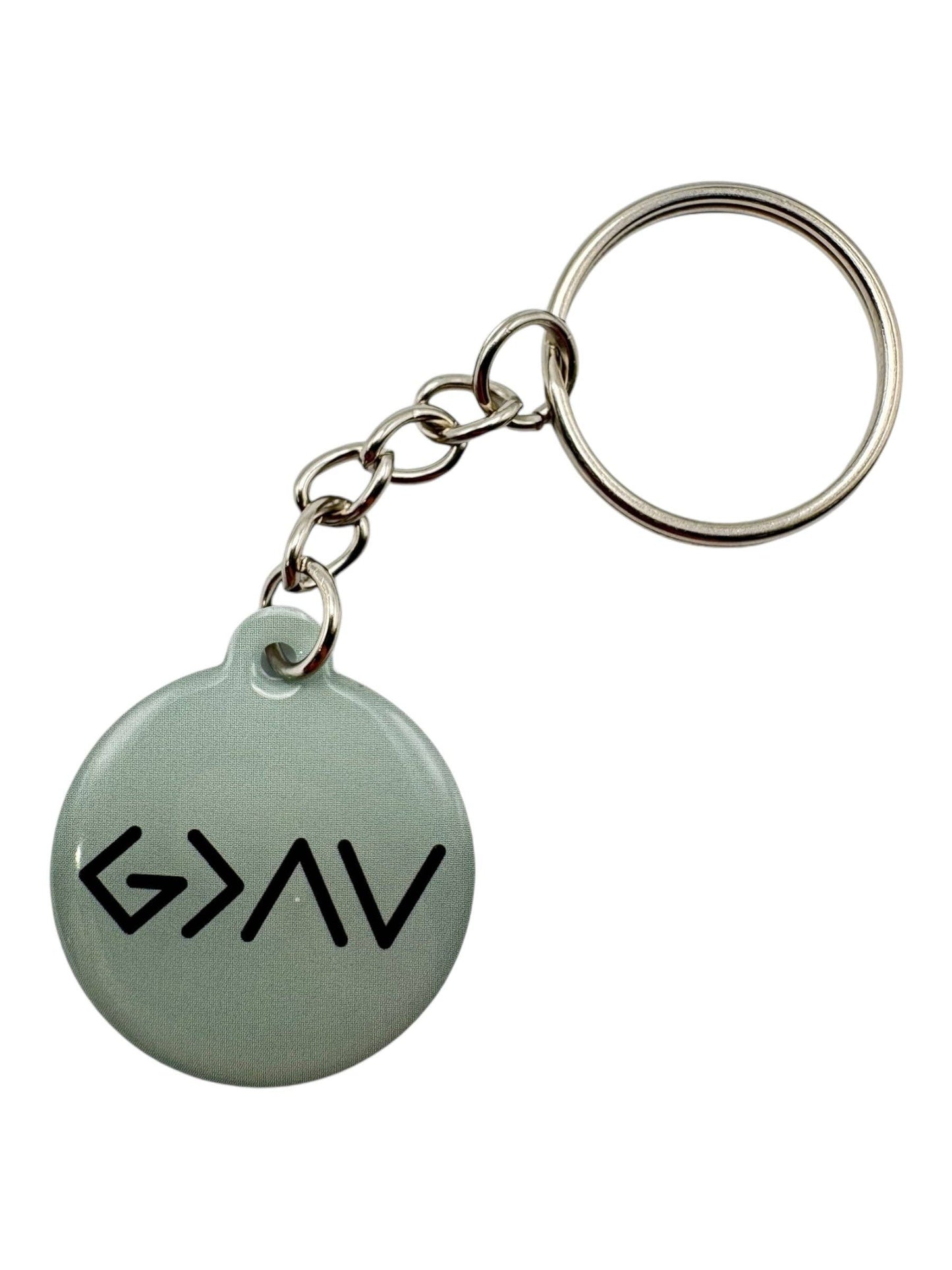 Tap To Pray - Prayer Tag Keychains: Blue Mountains + Cross