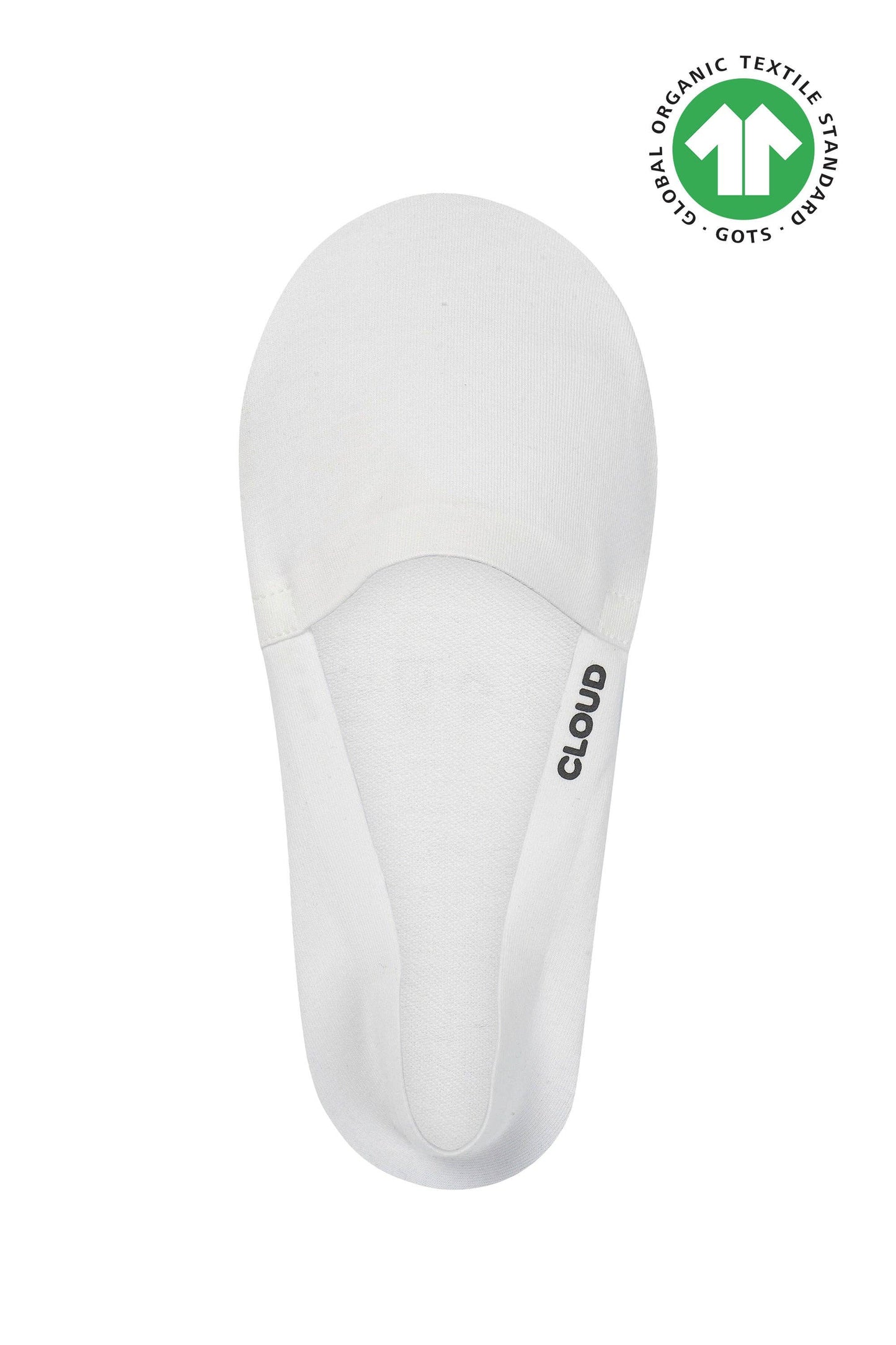 CLOUD Premium Organic Terry No Show Socks: Organic Black / S