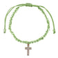 Glass Bead Bracelets: Plated, Pine Display / 5" L