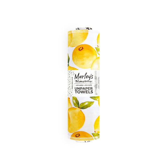 UNpaper® Towels: Prints - Case of 6 | Reusable Paper Towels: Vintage Lemons / 12-Pack