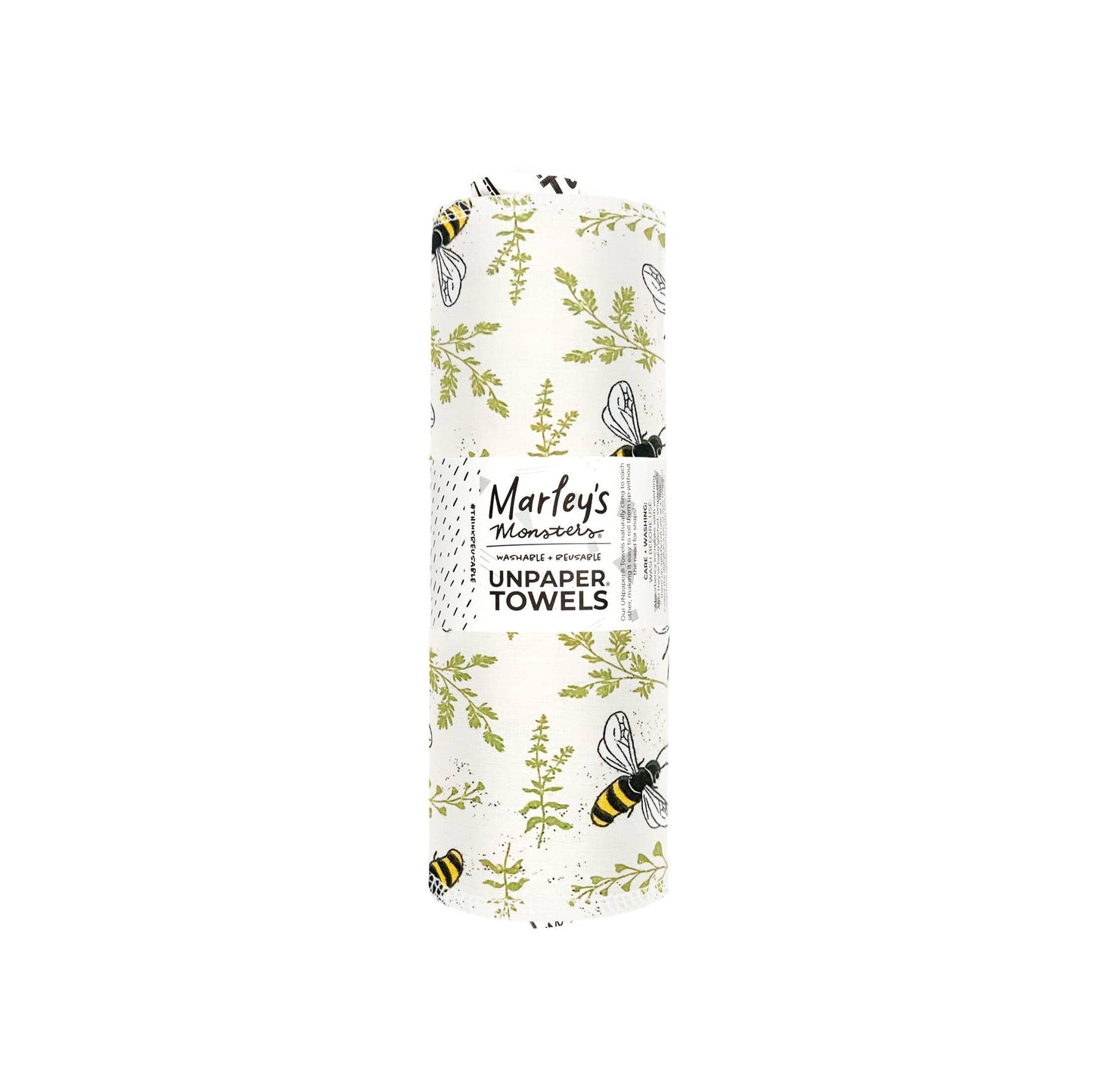 UNpaper® Towels: Prints - Case of 6 | Reusable Paper Towels: Bees and Plants / 12-Pack
