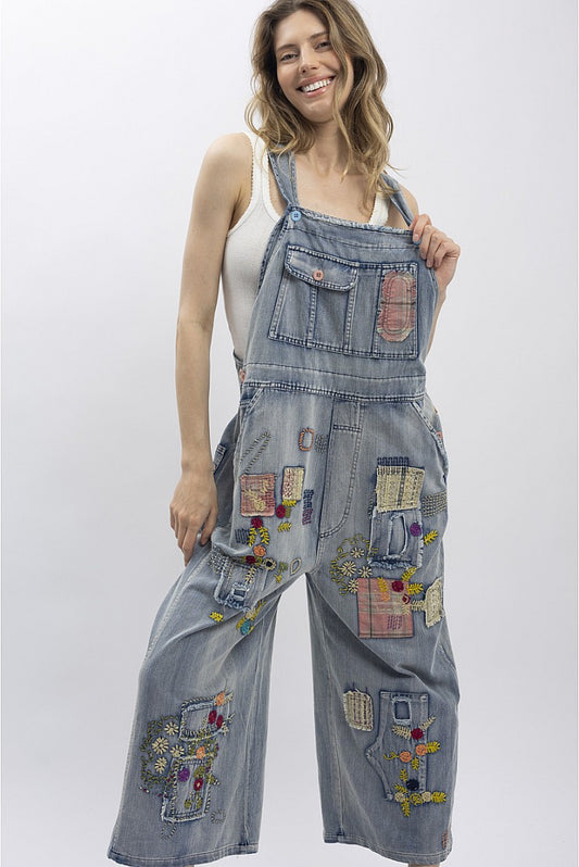 BlueVelvet Washed Denim Overalls