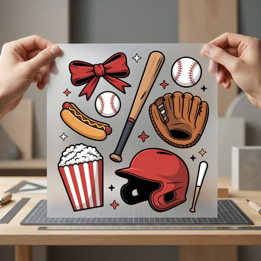 Baseball Game Day Design | DTF Transfer Ready to Press | Retro DIY Heat Transfer: Universal Color Design / 12inch