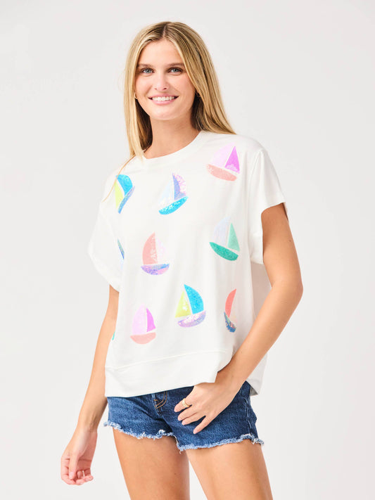Emily Sequin Top | Sail Away: 2-2-2;S-M-L