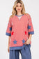 STRIPED AMERICANA OVERSIZED TOP : RED/BLUE/WHITE