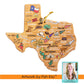 Texas Cutting Board with Artwork by Fish Kiss™