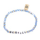 Word Beaded Tag Bracelet: Gold Plated
